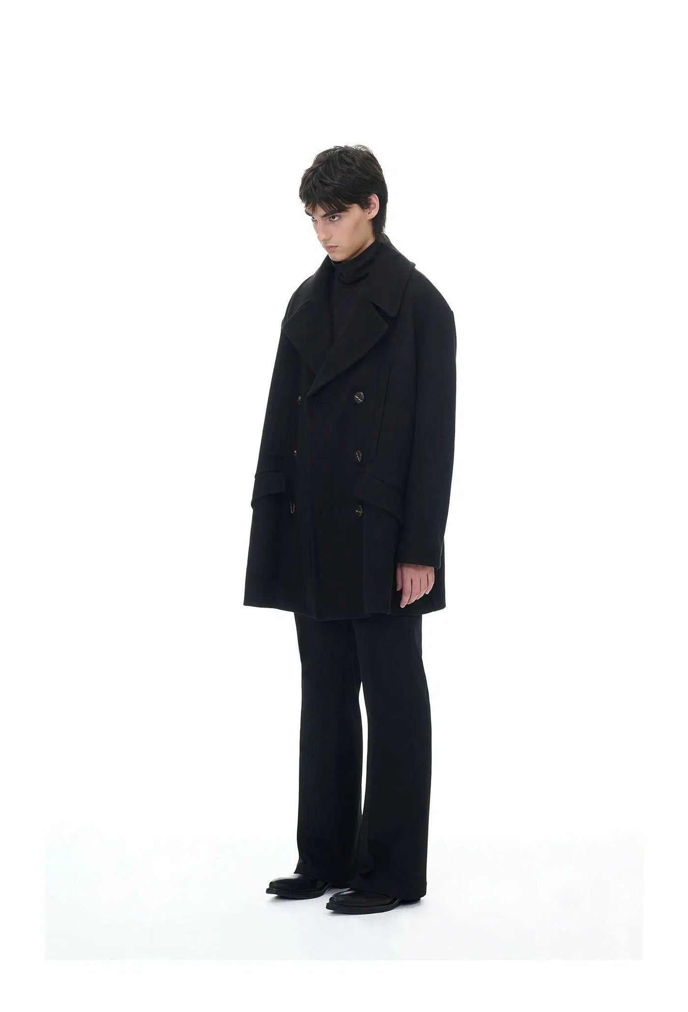 Double-Breasted Lapel Overcoat Korean Street Fashion Blazer By Terra Incognita Shop Online at OH Vault