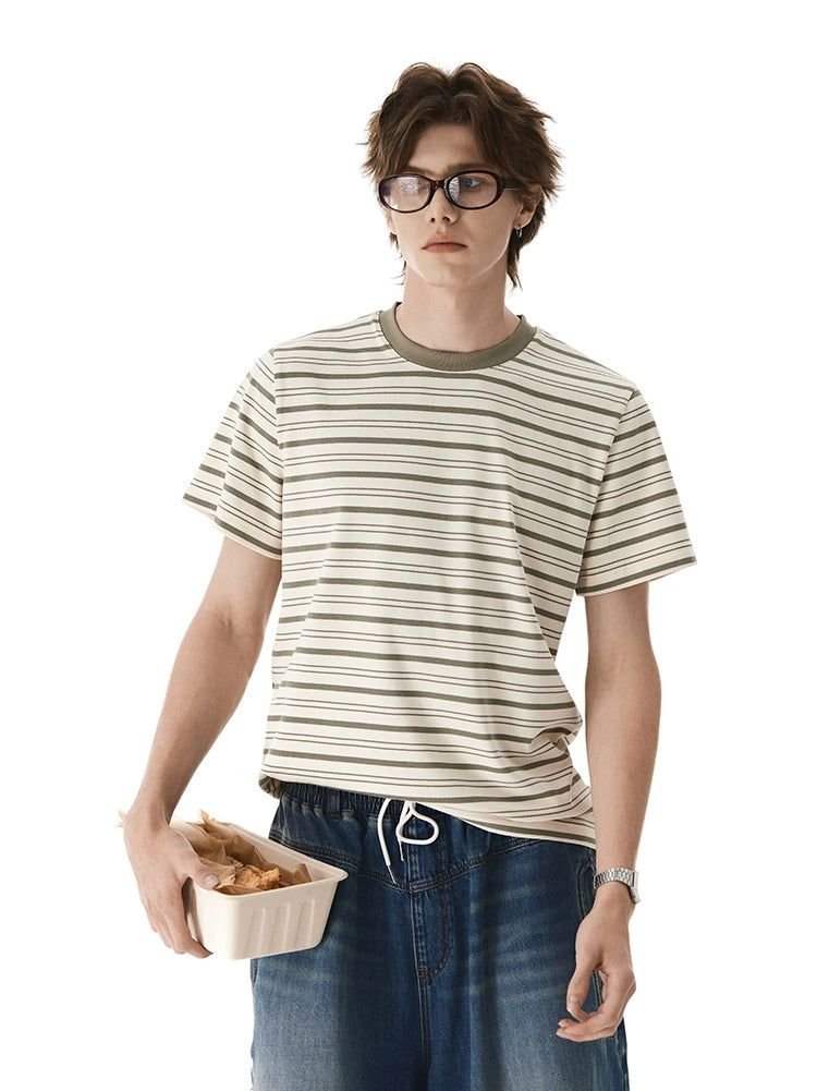 Track Stripes Regular T-Shirt Korean Street Fashion T-Shirt By Cro World Shop Online at OH Vault