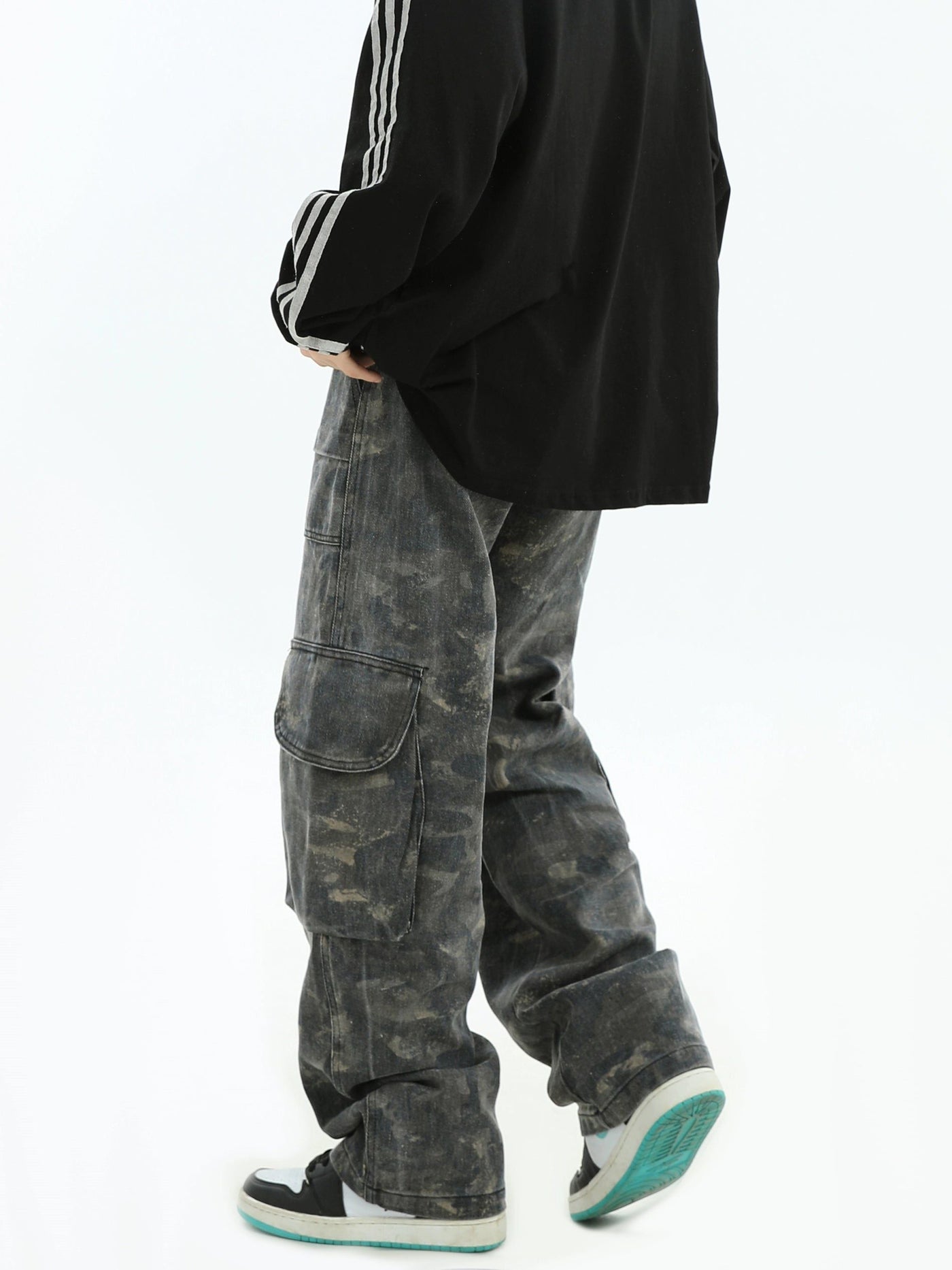 Camouflage Bootcut Cargo Pants Korean Street Fashion Pants By INS Korea Shop Online at OH Vault