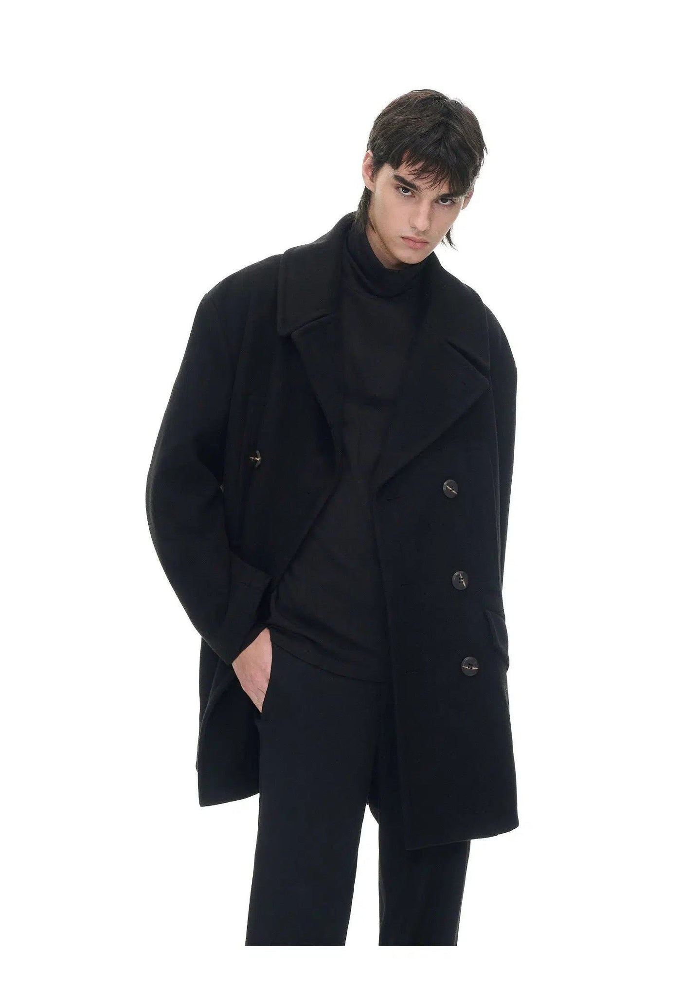 Double-Breasted Lapel Overcoat Korean Street Fashion Blazer By Terra Incognita Shop Online at OH Vault