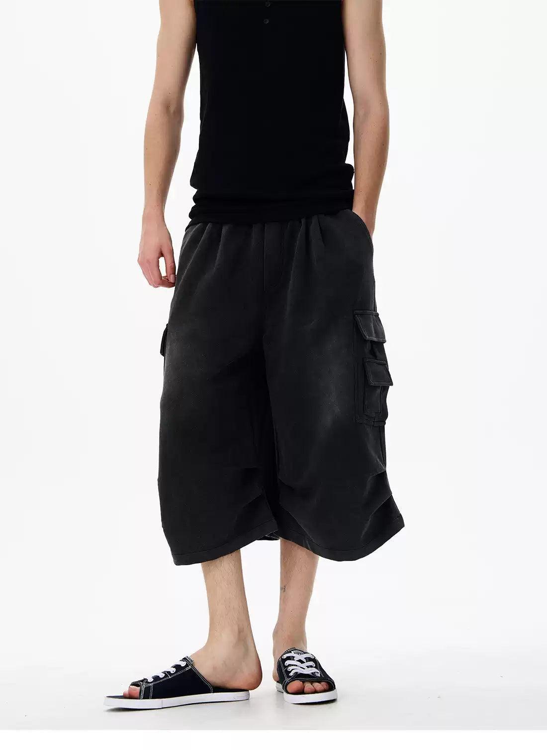Flap Pockets Denim Shorts Korean Street Fashion Shorts By 77Flight Shop Online at OH Vault