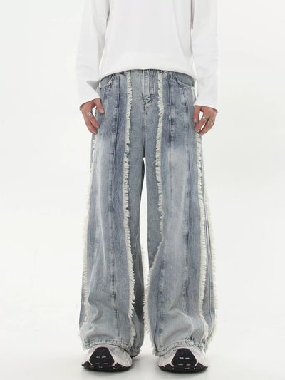 Frayed Seams Highlight Jeans Korean Street Fashion Jeans By Blacklists Shop Online at OH Vault