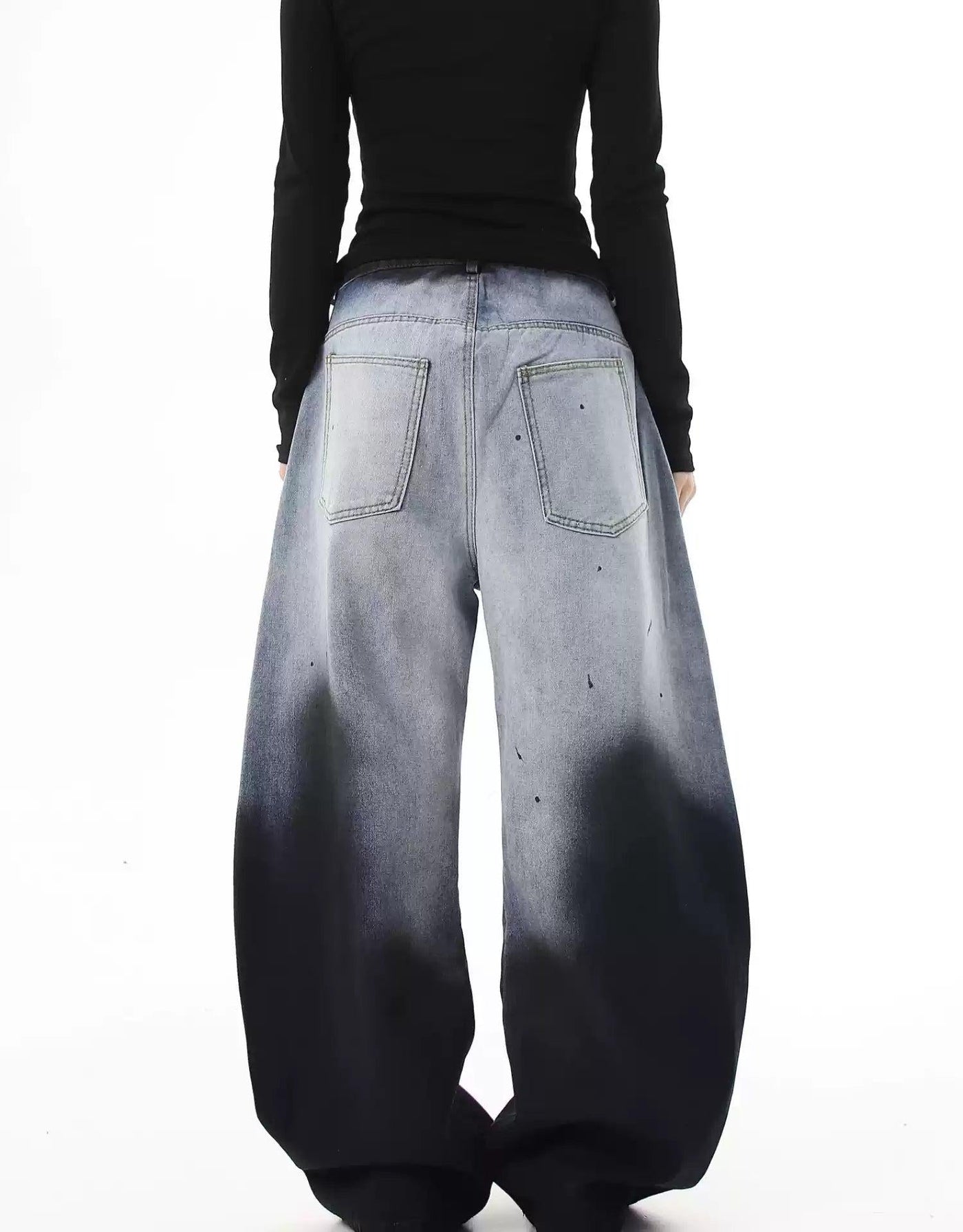 Gradient Ink-Splashed Jeans Korean Street Fashion Jeans By Blacklists Shop Online at OH Vault