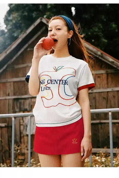 Logo Embroidery Track Skirt Korean Street Fashion Skirt By Crying Center Shop Online at OH Vault