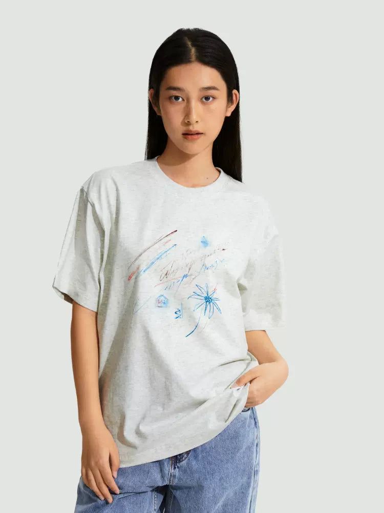 Sketch Graphic Detail T-Shirt Korean Street Fashion T-Shirt By WASSUP Shop Online at OH Vault