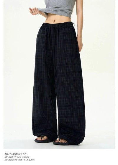 Waistband Plaid Pants Korean Street Fashion Pants By MaxDstr Shop Online at OH Vault