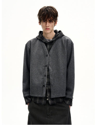 Four-Buttoned V-Neck Cardigan Korean Street Fashion Cardigan By MaxDstr Shop Online at OH Vault