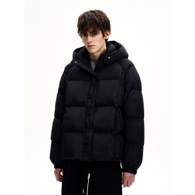 Funnel Hooded Puffer Jacket Korean Street Fashion Jacket By MaxDstr Shop Online at OH Vault