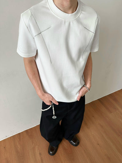 Line Details Versatile T-Shirt Korean Street Fashion T-Shirt By Made Extreme Shop Online at OH Vault