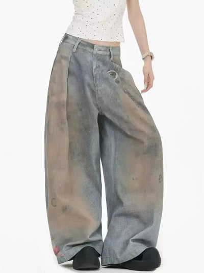 Mud Wash Effect Jeans Korean Street Fashion Jeans By INS Korea Shop Online at OH Vault