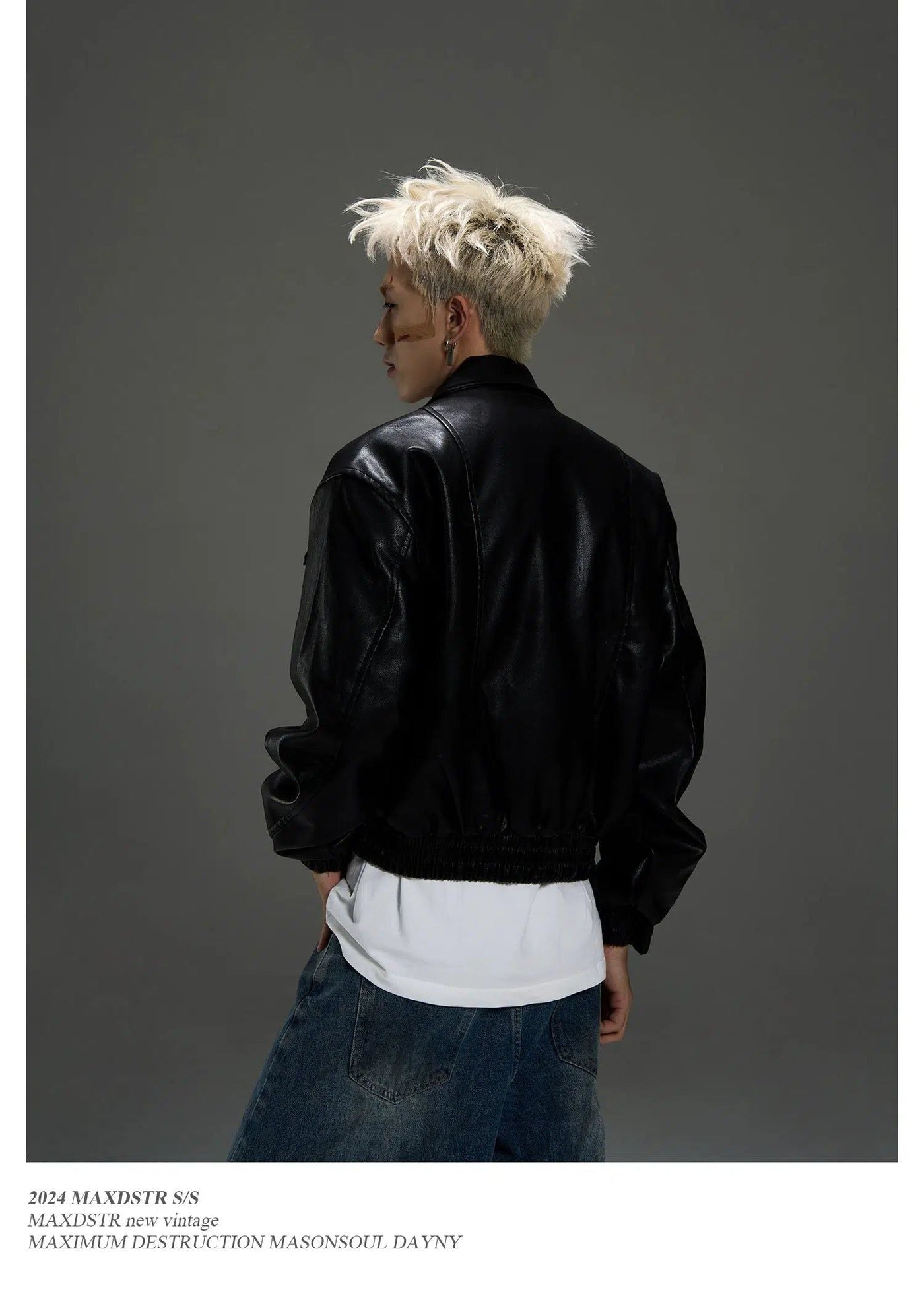 Clean Fit PU Leather Jacket Korean Street Fashion Jacket By MaxDstr Shop Online at OH Vault