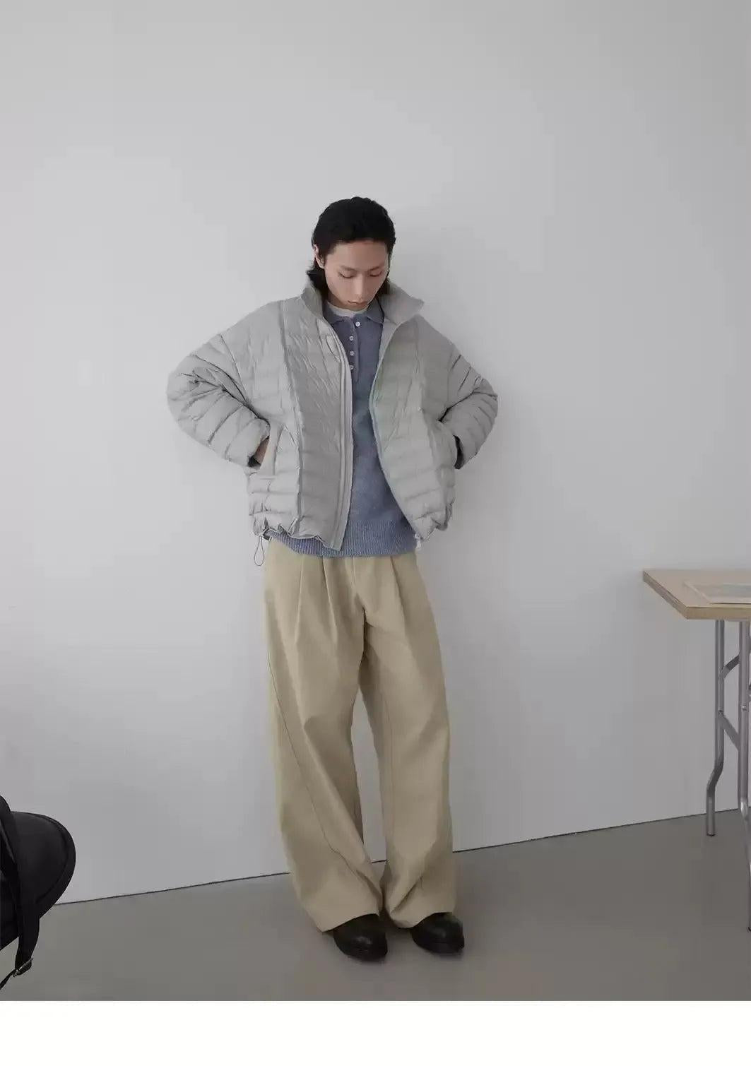 Lightweight Quilted Down Jacket Korean Street Fashion Jacket By In Knots Shop Online at OH Vault