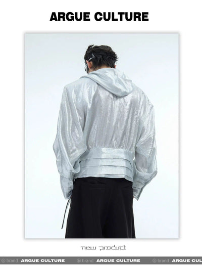 Shiny Drape V-Neck Cardigan Korean Street Fashion Cardigan By Argue Culture Shop Online at OH Vault