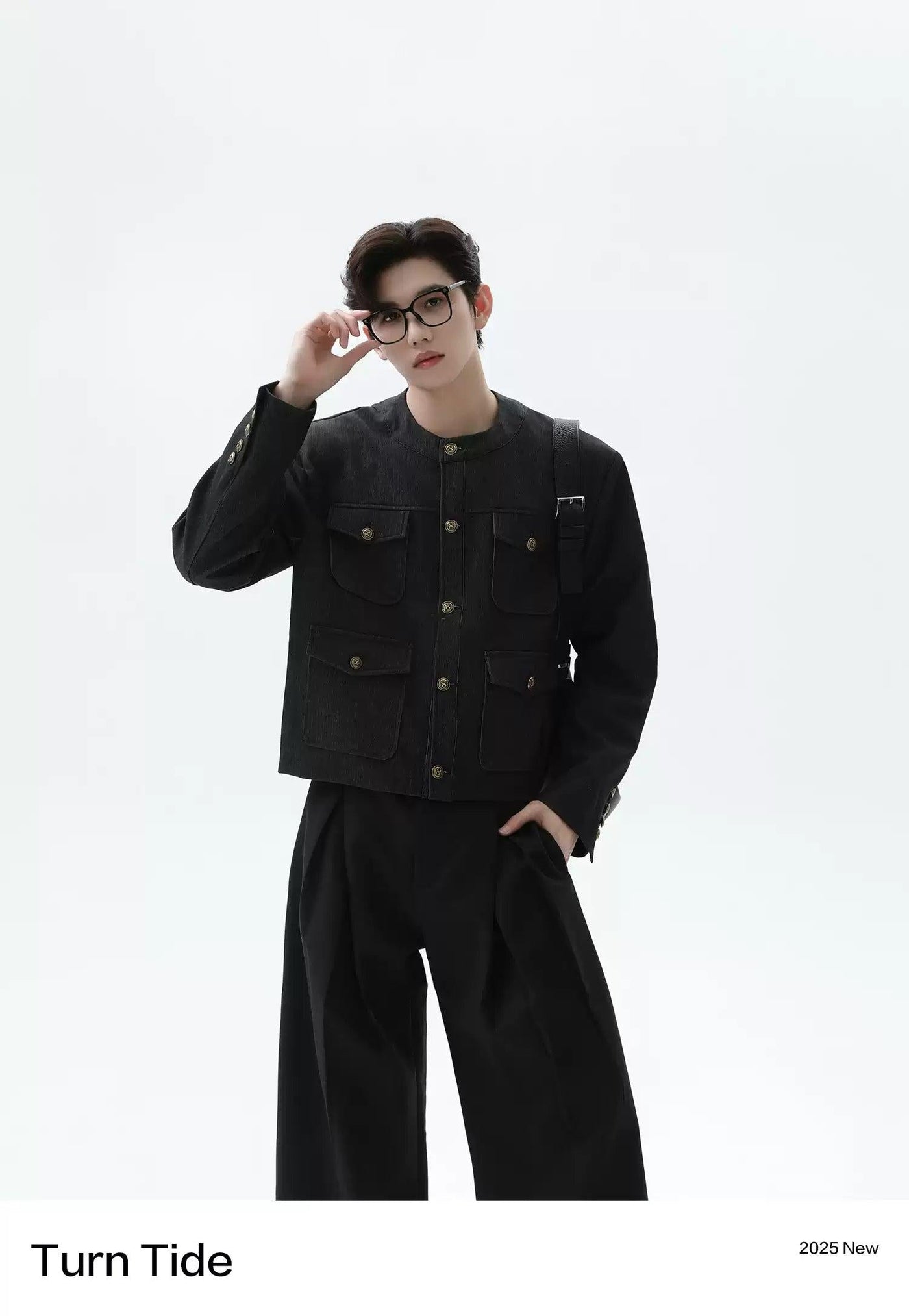 Multiple Buttoned Pockets Short Blazer Korean Street Fashion Blazer By Turn Tide Shop Online at OH Vault