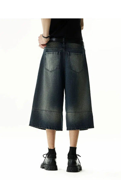 Neat Fade Denim Shorts Korean Street Fashion Shorts By Cro World Shop Online at OH Vault