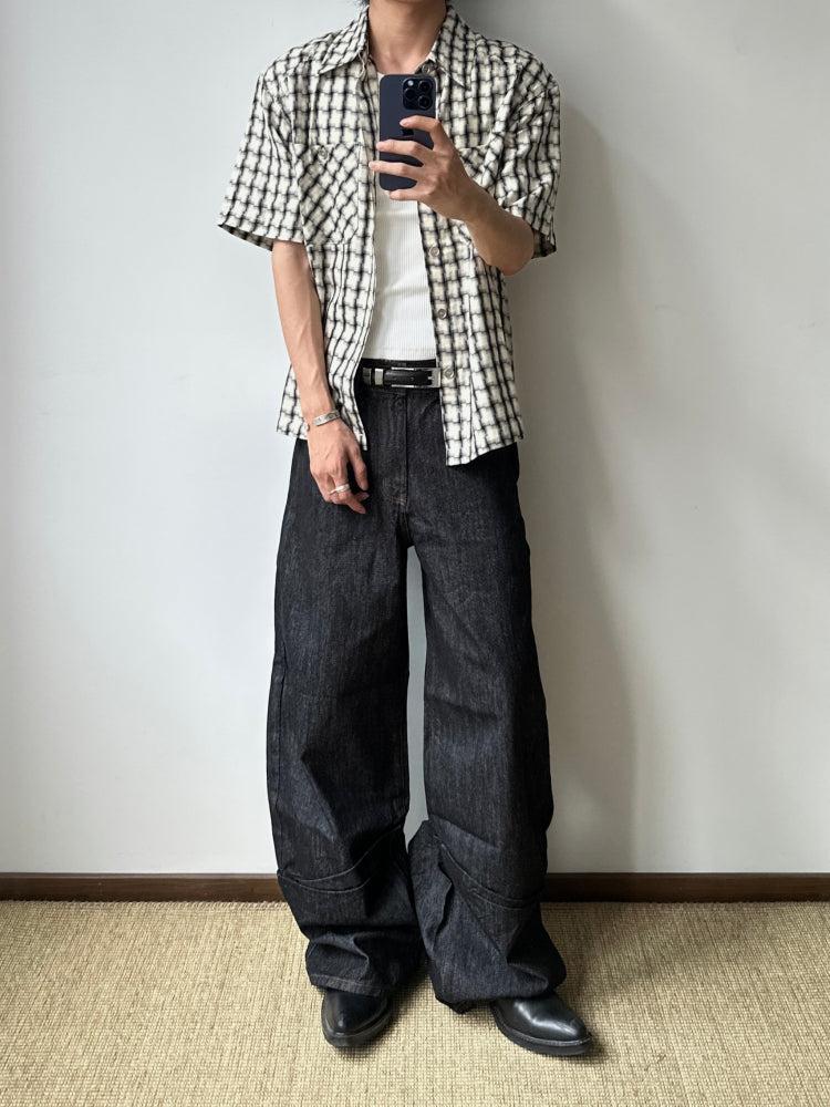 Check Pocket Detail Shirt Korean Street Fashion Shirt By Terra Incognita Shop Online at OH Vault
