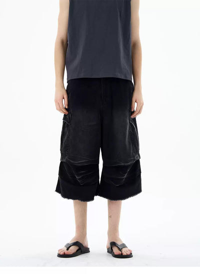Casual Pleated Cargo Shorts Korean Street Fashion Shorts By 77Flight Shop Online at OH Vault