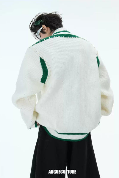 Pearled and Colored Outline Sweater Korean Street Fashion Sweater By Argue Culture Shop Online at OH Vault