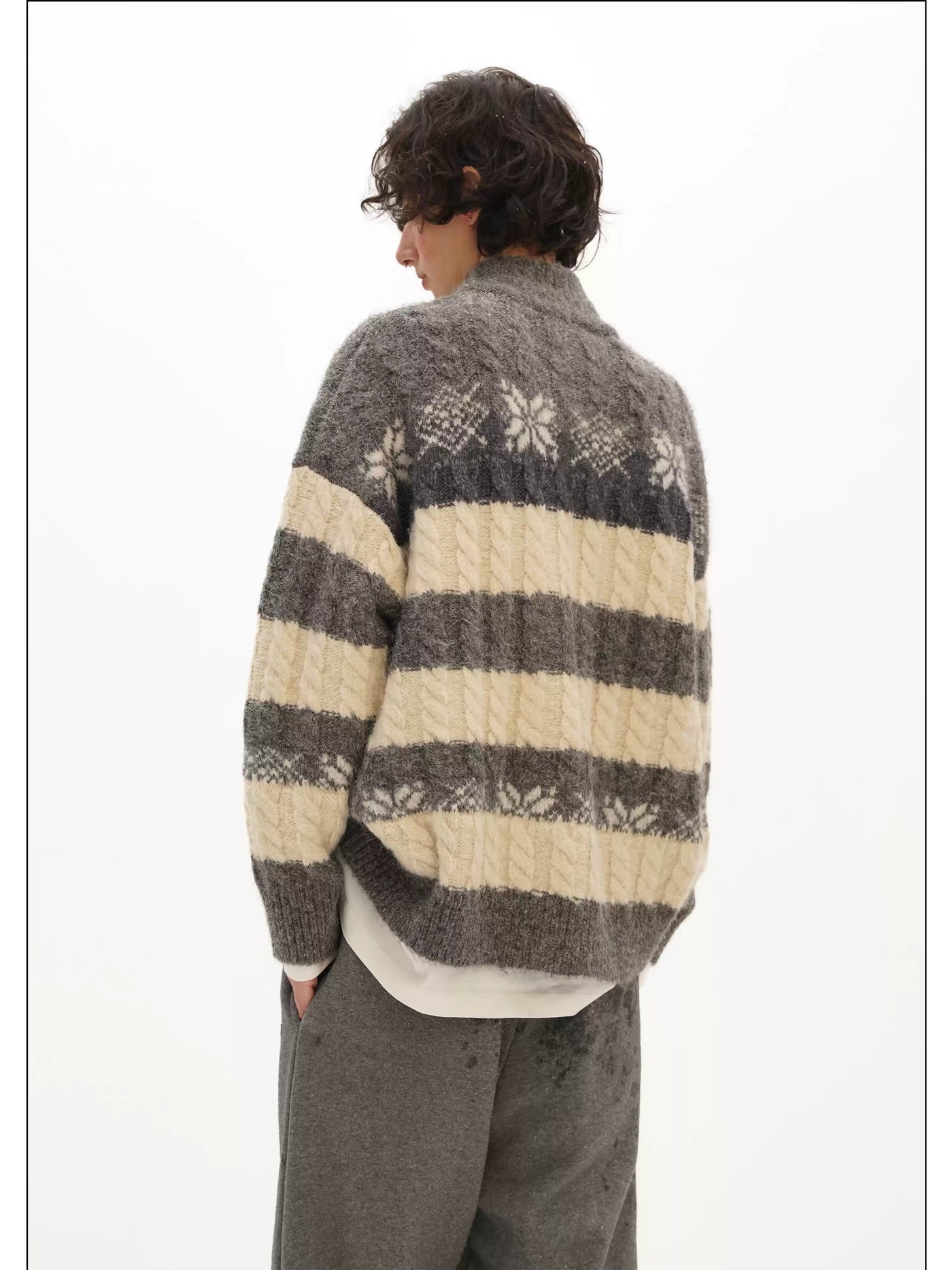 Key Zip Patterned Sweater Korean Street Fashion Sweater By Mason Prince Shop Online at OH Vault