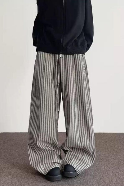 Striped Pattern Comfty Pants Korean Street Fashion Pants By A PUEE Shop Online at OH Vault