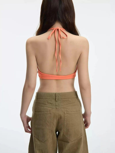 Chest Pad Halter Neck Camisole Korean Street Fashion Camisole By Jump Next Shop Online at OH Vault