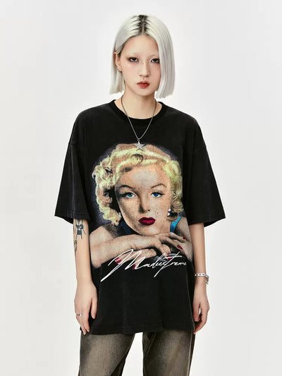 Marilyn Monroe Graphic T-Shirt Korean Street Fashion T-Shirt By Made Extreme Shop Online at OH Vault
