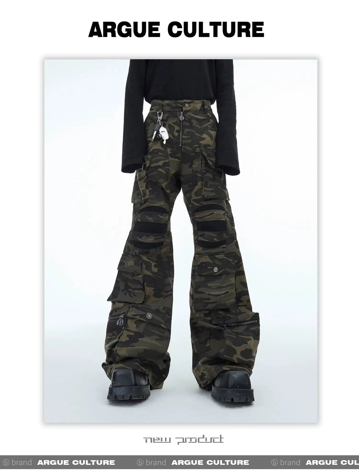 Washed Camouflage Cargo Pants Korean Street Fashion Pants By Argue Culture Shop Online at OH Vault