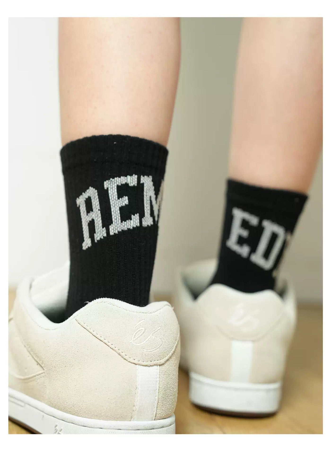 Big Logo Cotton Socks Korean Street Fashion Socks By Remedy Shop Online at OH Vault