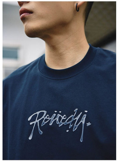 Essential Logo Print Long Sleeve T-Shirt Korean Street Fashion T-Shirt By Remedy Shop Online at OH Vault