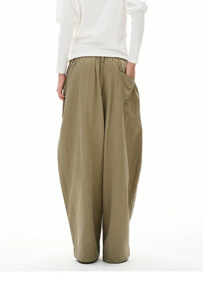 Elastic Waist Baggy Fit Pants Korean Street Fashion Pants By 77Flight Shop Online at OH Vault