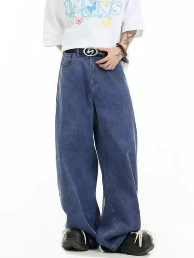 Tie-Dyed Curved Cut Jeans Korean Street Fashion Jeans By INS Korea Shop Online at OH Vault