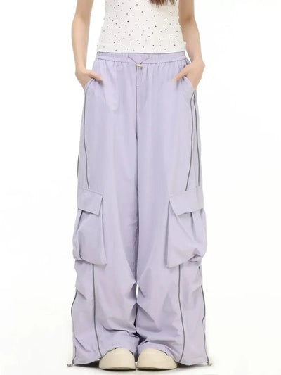 Gartered Loose Cargo Track Pants Korean Street Fashion Pants By INS Korea Shop Online at OH Vault