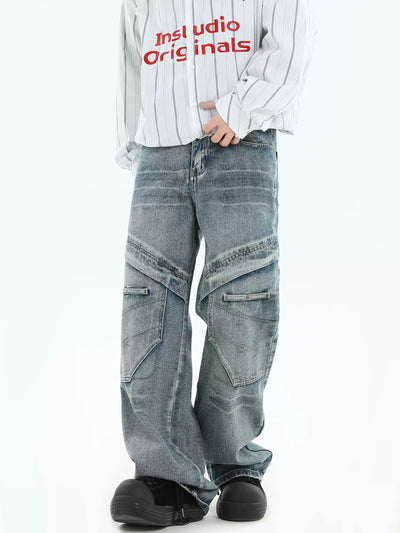 Multi-Seams Bootcut Jeans Korean Street Fashion Jeans By INS Korea Shop Online at OH Vault