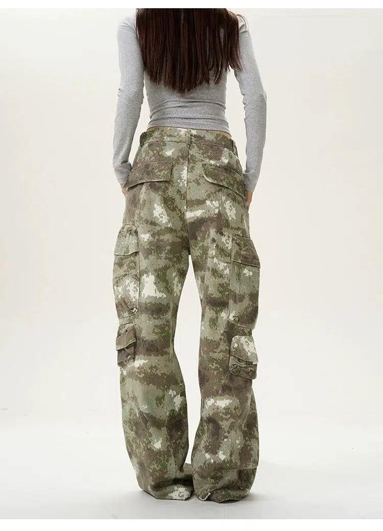 Desert Camouflage Cargo Pants Korean Street Fashion Pants By 77Flight Shop Online at OH Vault