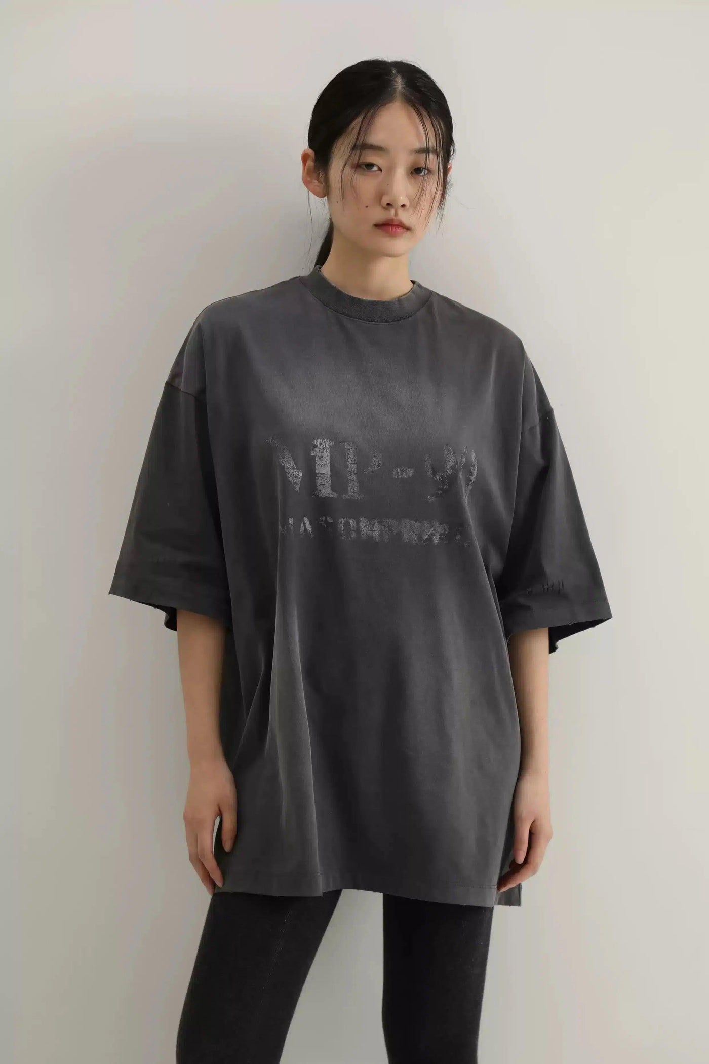 Faded Text Print Washed T-Shirt Korean Street Fashion T-Shirt By Mason Prince Shop Online at OH Vault