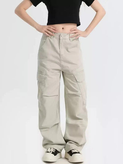 Washed Structured Cargo Pants Korean Street Fashion Pants By INS Korea Shop Online at OH Vault