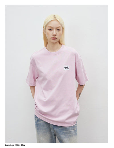 Tiny Squared Logo T-Shirt Korean Street Fashion T-Shirt By WORKSOUT Shop Online at OH Vault