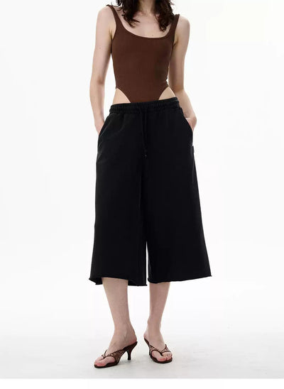Drawstring Versatile Mid-Length Shorts Korean Street Fashion Shorts By 77Flight Shop Online at OH Vault
