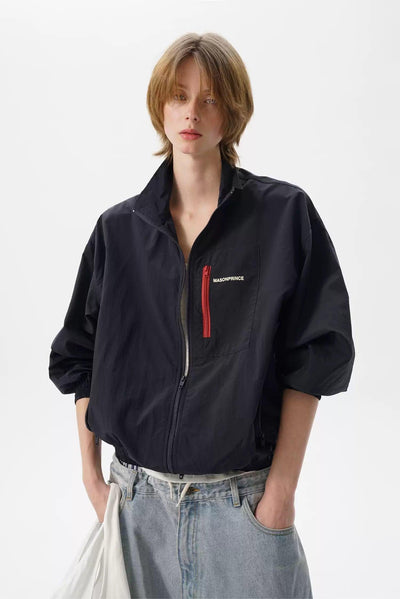 Versatile Breast Pocket Zipped Jacket Korean Street Fashion Jacket By Mason Prince Shop Online at OH Vault