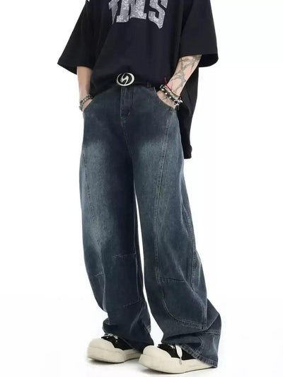 Gradient Washed Scimitar Jeans Korean Street Fashion Jeans By INS Korea Shop Online at OH Vault