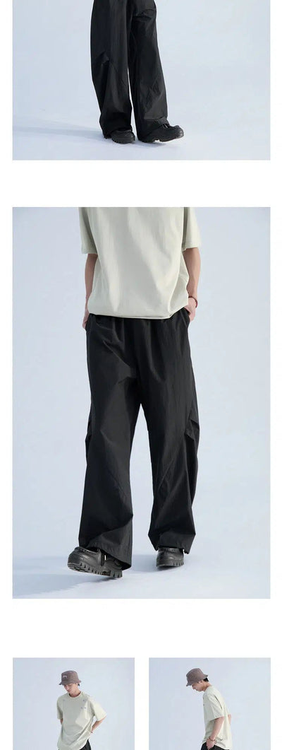Solid Loose Pleated Track Pants Korean Street Fashion Pants By Mentmate Shop Online at OH Vault