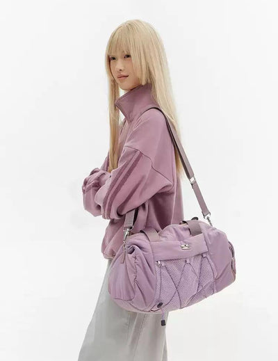 Mesh & String Gym Bag Korean Street Fashion Bag By Crying Center Shop Online at OH Vault