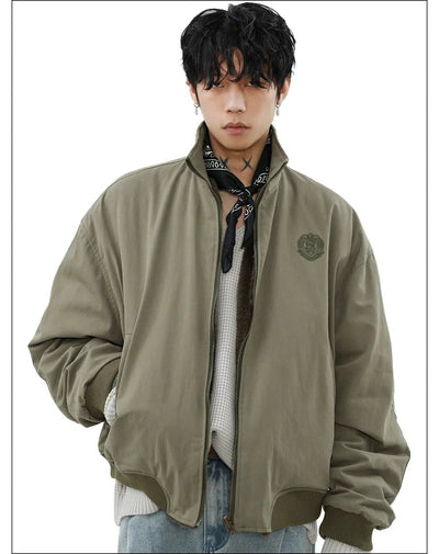 Reversible Embroidery Fleece Lined Jacket Korean Street Fashion Jacket By Mr Nearly Shop Online at OH Vault