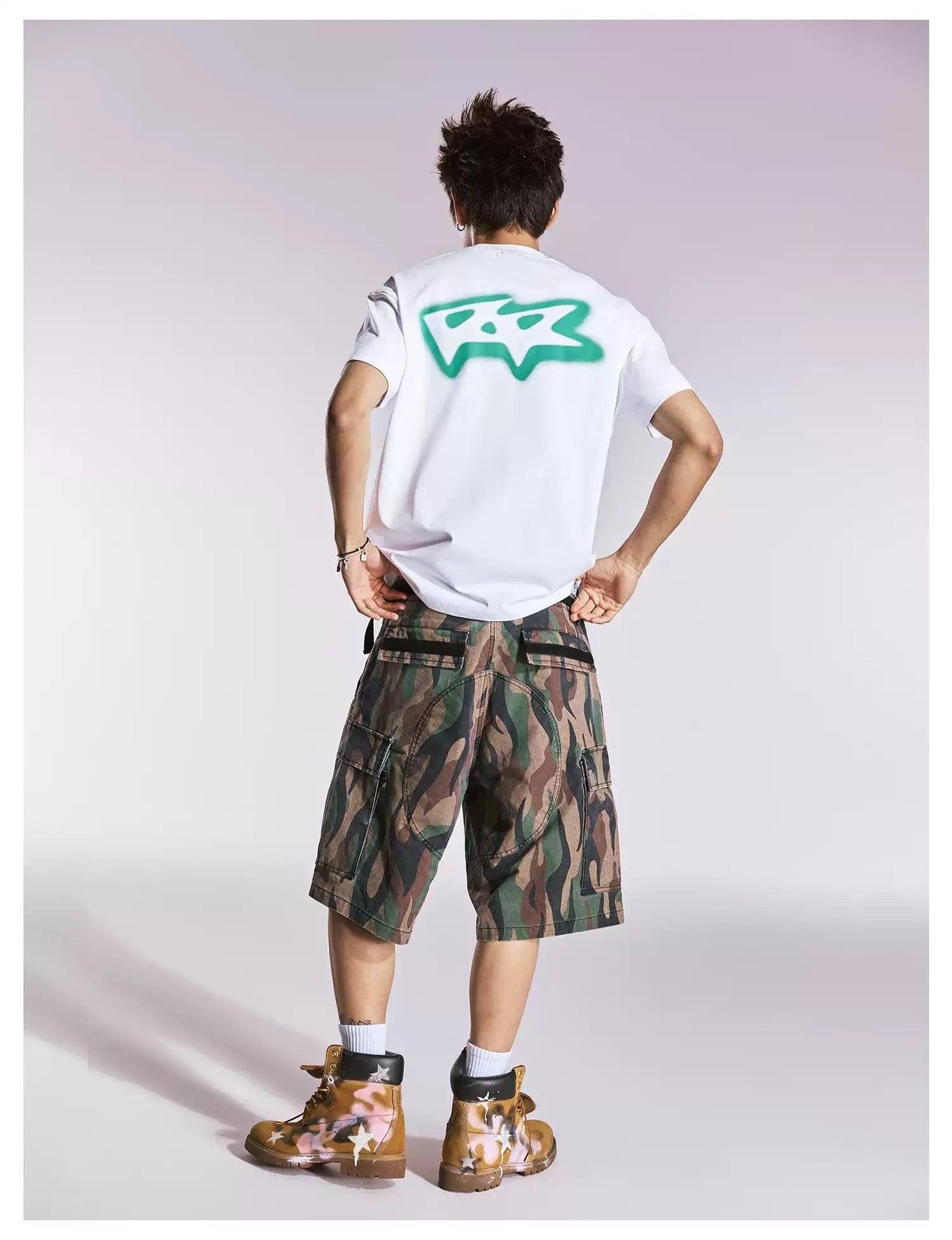 Gradient Logo Graphic T-Shirt Korean Street Fashion T-Shirt By Remedy Shop Online at OH Vault