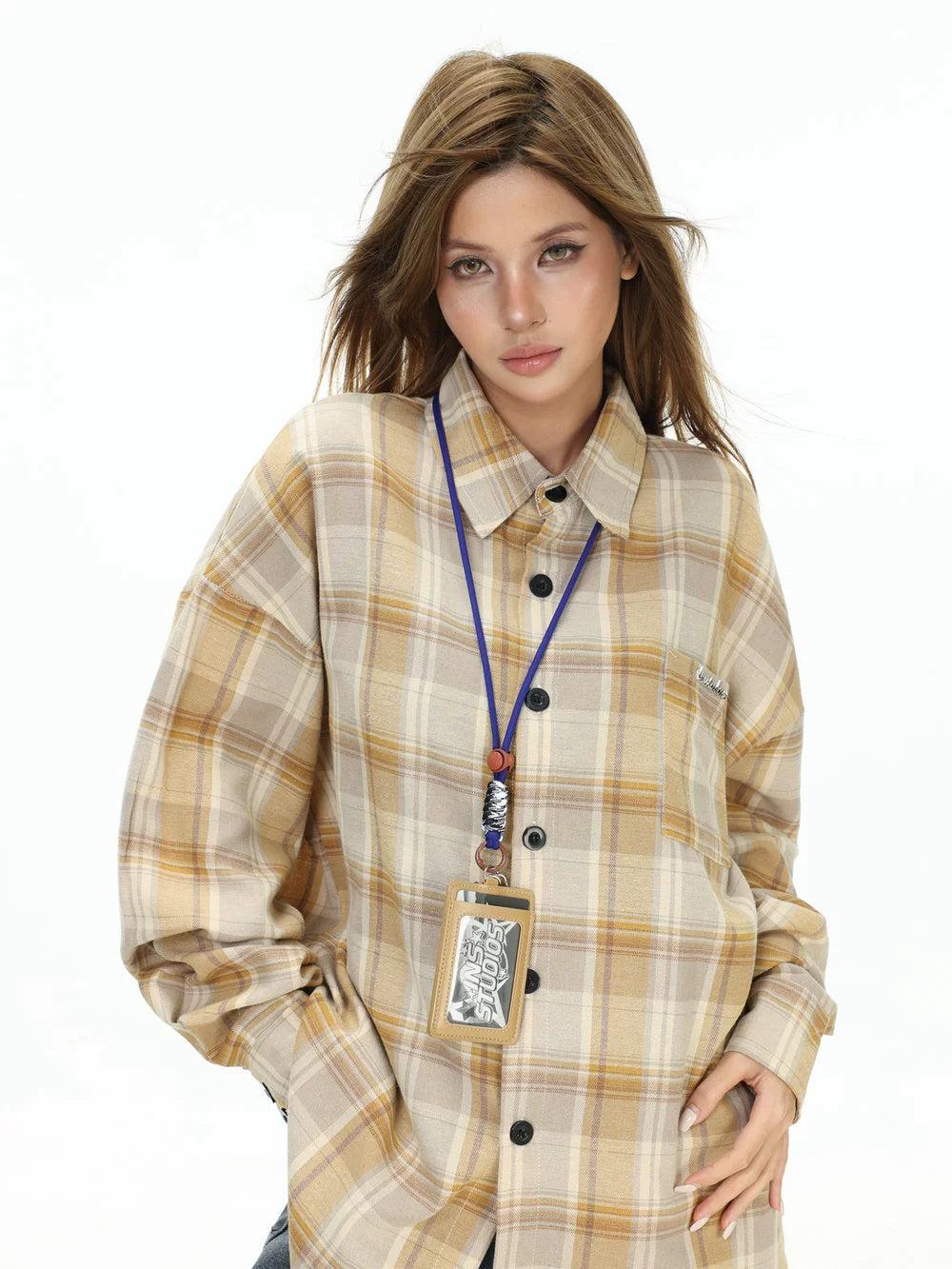 Classic Contrast Plaid Shirt Korean Street Fashion Shirt By INS Korea Shop Online at OH Vault