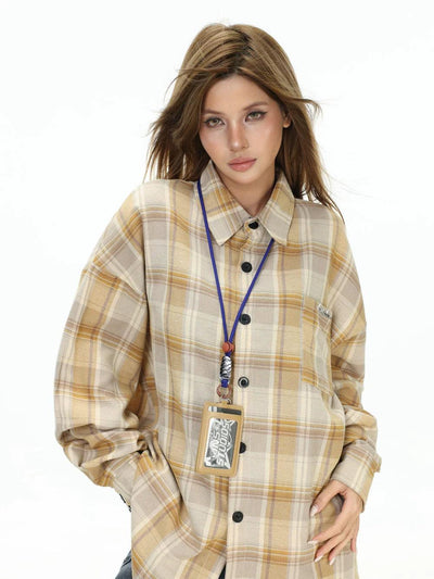 Classic Contrast Plaid Shirt Korean Street Fashion Shirt By INS Korea Shop Online at OH Vault
