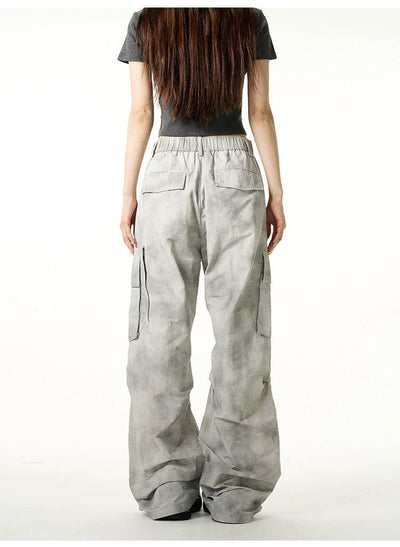 Utility Tie-Dyed Cargo Pants Korean Street Fashion Pants By 77Flight Shop Online at OH Vault