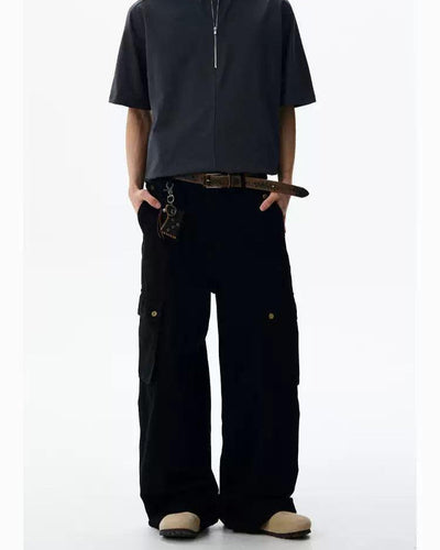 Regular Cut Workwear Cargo Jeans Korean Street Fashion Jeans By A PUEE Shop Online at OH Vault