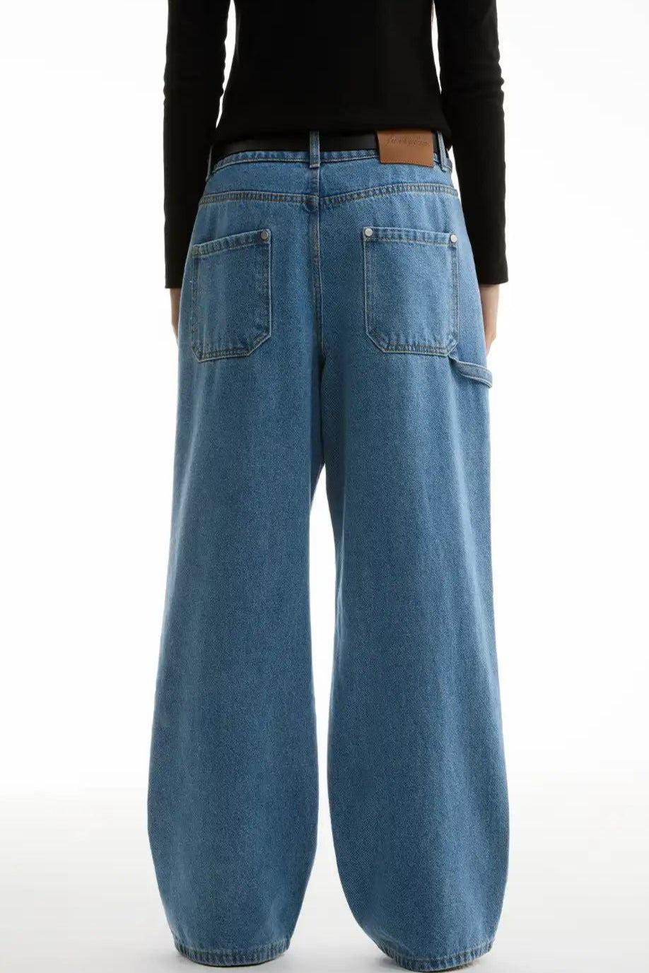 Retro Straight Leg Comfty Jeans Korean Street Fashion Jeans By Funky Fun Shop Online at OH Vault