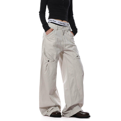 Side Pocket Loose Fit Cargo Pants Korean Street Fashion Pants By Mr Nearly Shop Online at OH Vault